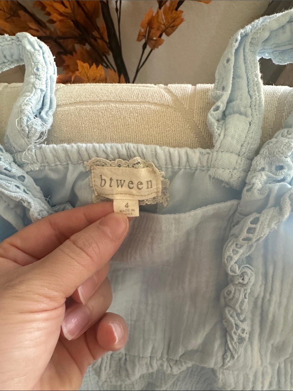 btween Light Blue Ruffle-Trim Sundress - Picture 4 of 6